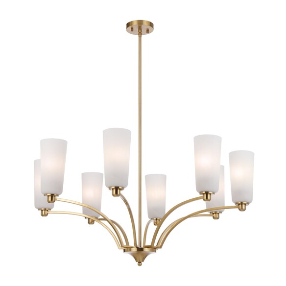 BREVAN PE8-AGMB - 8 Light Pendant - Antique Gold