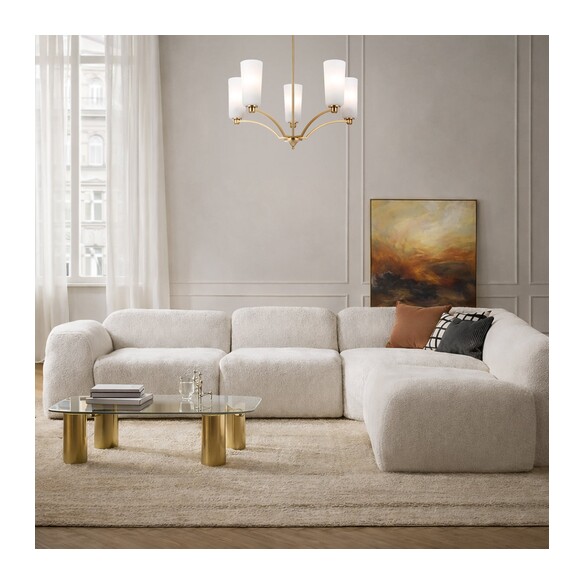 BREVAN PE5-AGMB - 5 Light Pendant - Antique GoldBREVAN PE5-AGMB