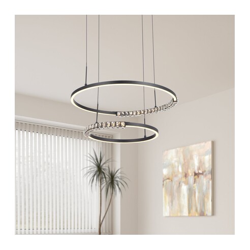 BRERA PE2T-BK - 2 Tier Pendant - BlackBRERA PE2T-BK