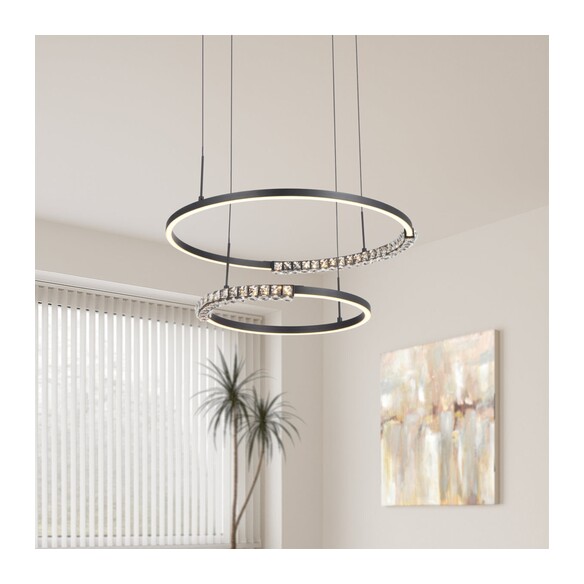 BRERA PE2T-BK - 2 Tier Pendant - BlackBRERA PE2T-BK