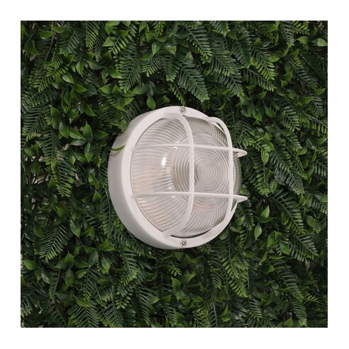 LF7952WH - RUND White 18cm E27 IP54 Round Caged LF7952WH
