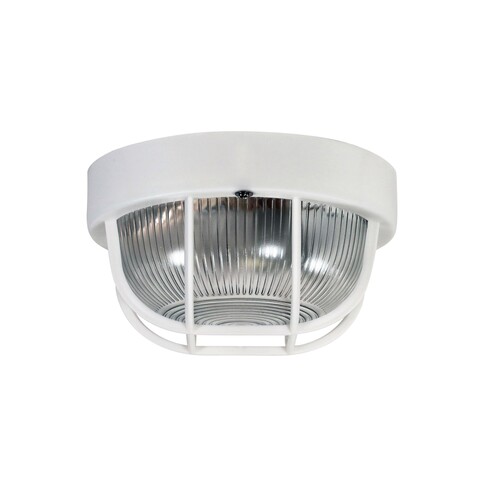 LF7952WH - RUND White 18cm E27 IP54 Round Caged LF7952WH