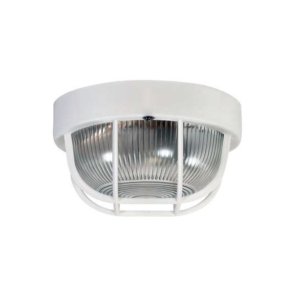 LF7952WH - RUND White 18cm E27 IP54 Round Caged LF7952WH