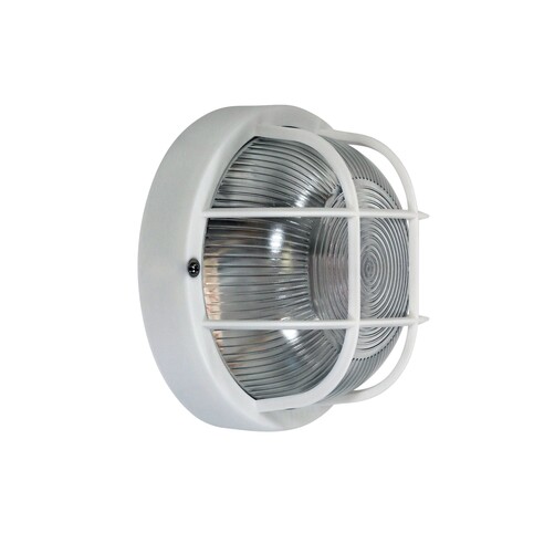 LF7952WH - RUND White 18cm E27 IP54 Round Caged LF7952WH