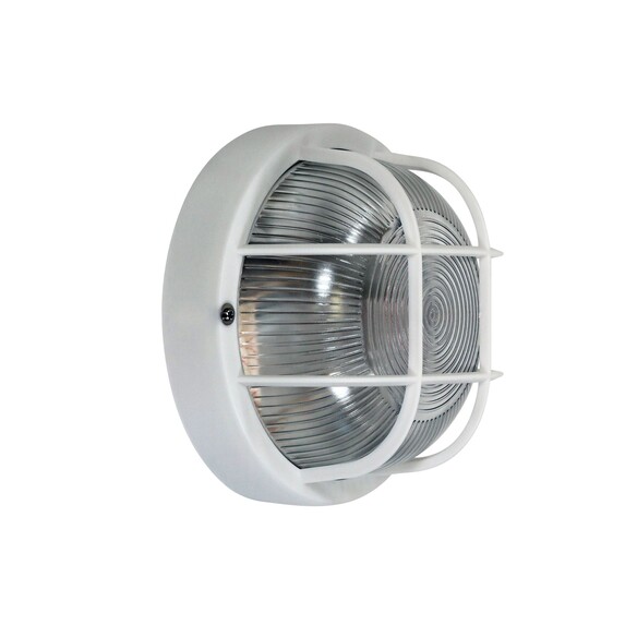 LF7952WH - RUND White 18cm E27 IP54 Round Caged LF7952WH