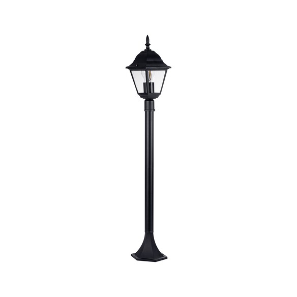 HV1651W-P-BLK - Newark Aluminium Black 4 Panel Post Light