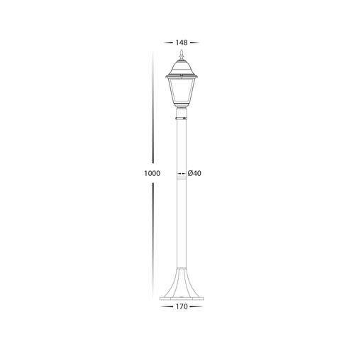 HV1651W-P-BLK - Newark Aluminium Black 4 Panel HV1651W-P-BLK