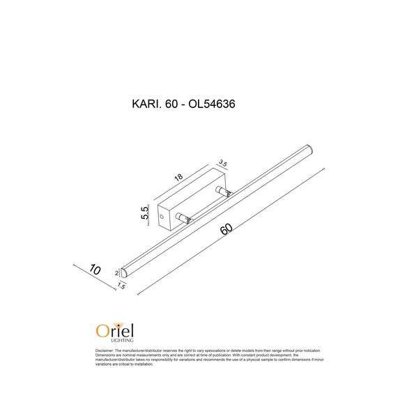 OL54636CH - Kari 60 Vanity Light ChromeOL54636CH
