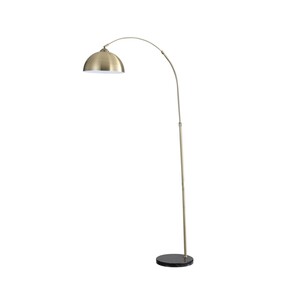 SL91203AB - Marmo Antique Brass Arc Floor Lamp with Marble SL91203AB
