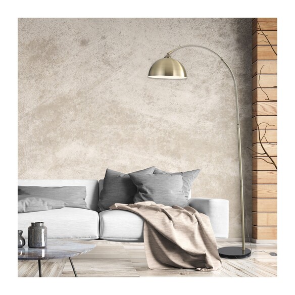 SL91203AB - Marmo Antique Brass Arc Floor Lamp SL91203AB
