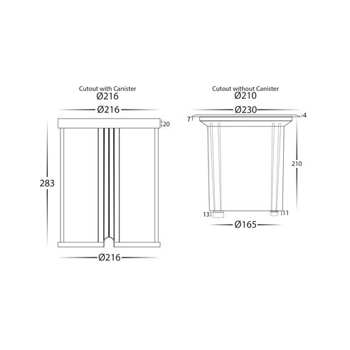 HV1829T - Toldo 316 Stainless Steel Adjustable HV1829T