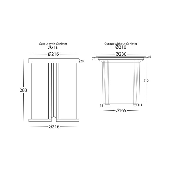 HV1829T - Toldo 316 Stainless Steel Adjustable HV1829T