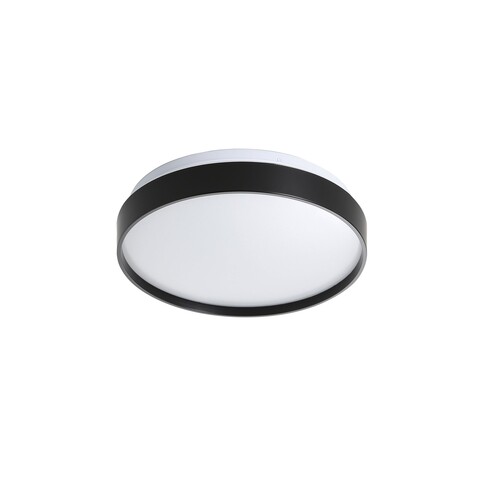 Leena 33cm 12W LED CCT Dimmable Black Trim Oyster Light