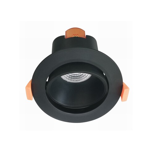 LED Tri-CCT Dimmable Gimbal Low Glare Recessed Downlights IP20 - Black