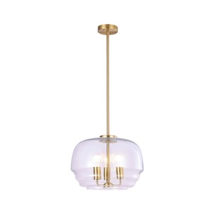 CUAD3 - Interior Clear Wine Glass Shape Glass Shade Pendant CUAD3