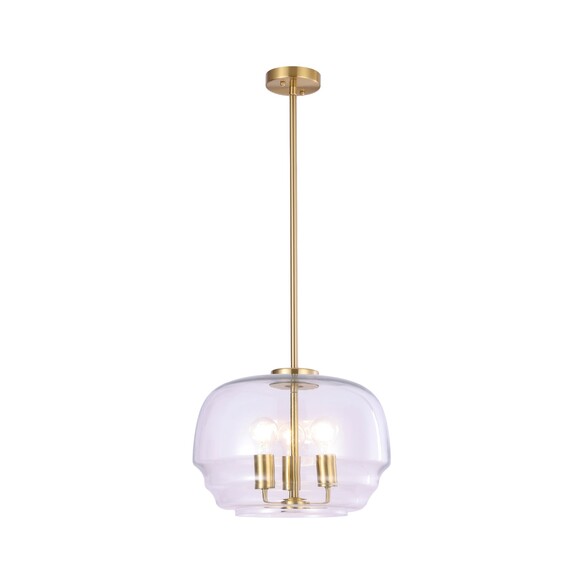 CUAD3 - Interior Clear Wine Glass Shape Glass Shade Pendant Light