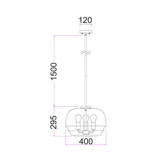 CUAD3 - Interior Clear Wine Glass Shape Glass CUAD3