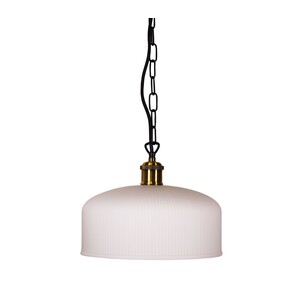 OL62257/27OM - MINKA.27 Black and Antique Brass with Ribbed OL62257/27OM
