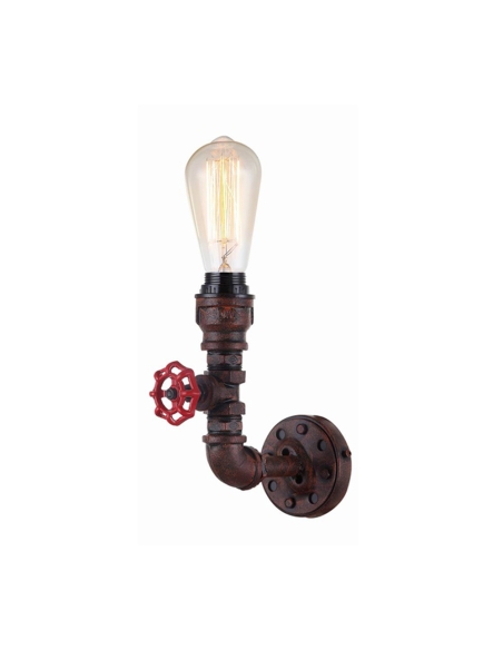 STEAM2 - STEAM Interior Aged Iron 1xPipe Wall Light
