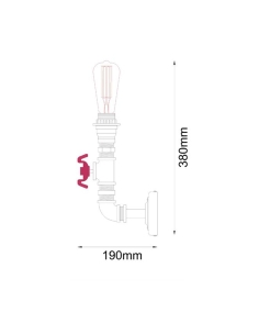 STEAM Carbon Filament Pipe Wall Light Aged Iron - STEAM2STEAM2 2