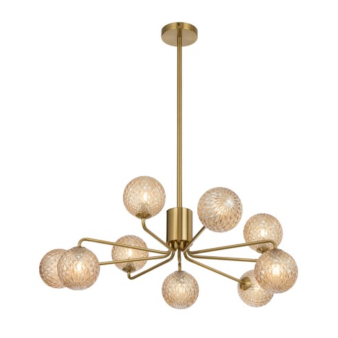 FELTON PE09AGSMT - 9 Light Pendant Antique Gold - FELTON PE09AGSMT