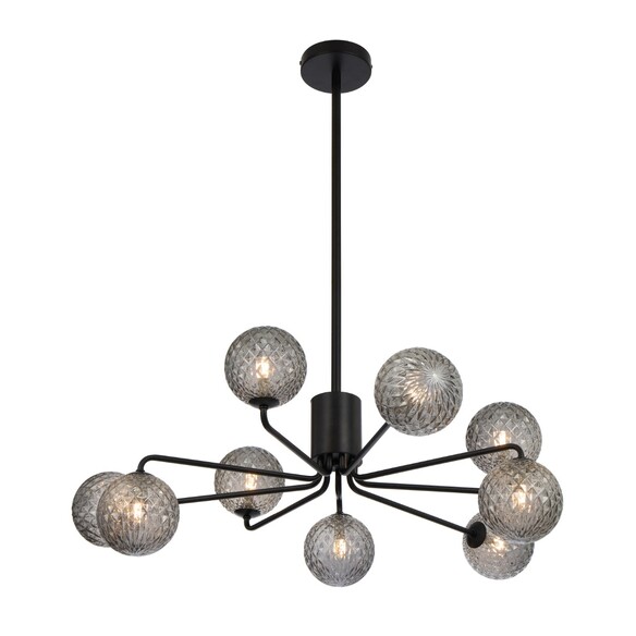 FELTON PE09BKOM - 9 Light Pendant Black - Opal Matt