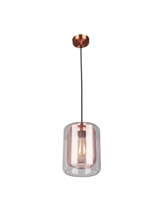 TONO2 - TONO Mesh Internal & Clear Glass Oblong Pendant TONO2