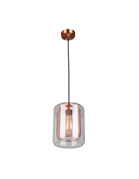 TONO2 - TONO Mesh Internal & Clear Glass Oblong Pendant Lights