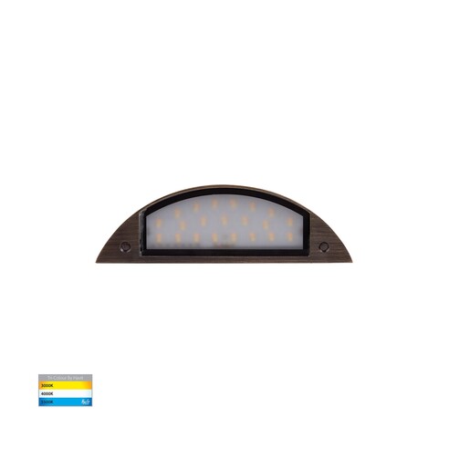 HV3252T-AB-12V - Curva Antique Brass LED Step HV3252T-AB-12V