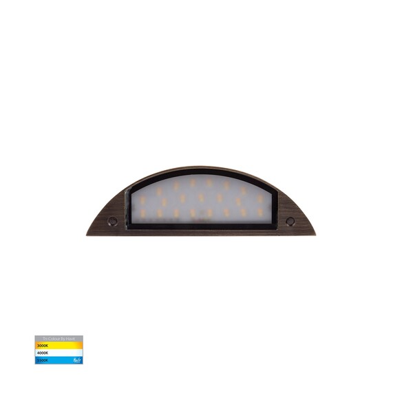 HV3252T-AB-12V - Curva Antique Brass LED Step HV3252T-AB-12V
