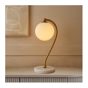 FELTON TL-WHMCLP - Table Lamp White Marble - Clear PrismFELTON TL-WHMCLP 2