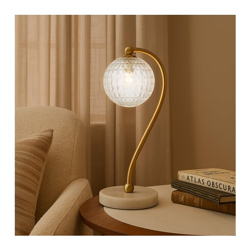 FELTON TL-WHMCLP - Table Lamp White Marble - FELTON TL-WHMCLP