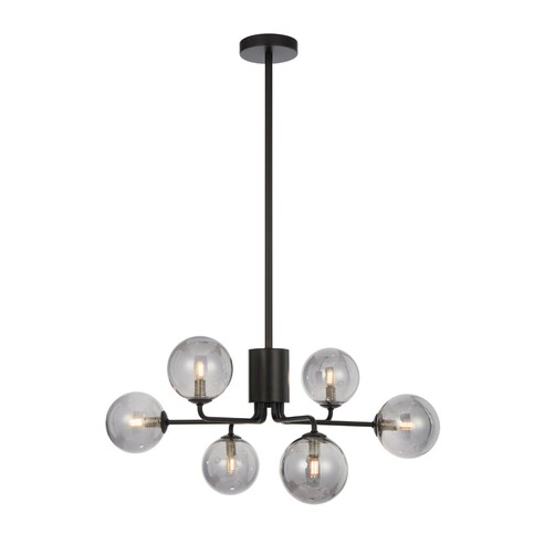 FELTON PE06BKFRT - 6 Light Pendant Black - Frost FELTON PE06BKFRT