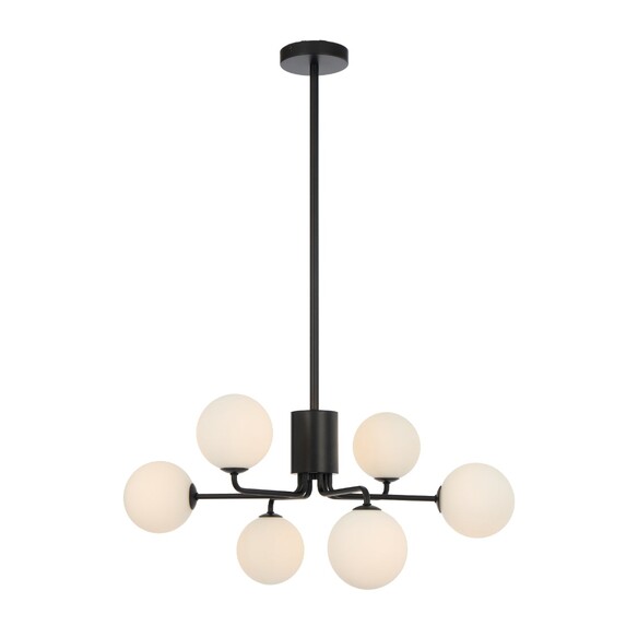 FELTON PE06BKFRT - 6 Light Pendant Black - Frost FELTON PE06BKFRT