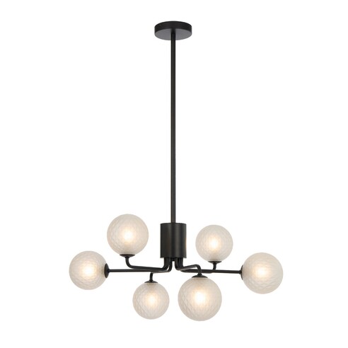FELTON PE06BKFRT - 6 Light Pendant Black - Frost FELTON PE06BKFRT