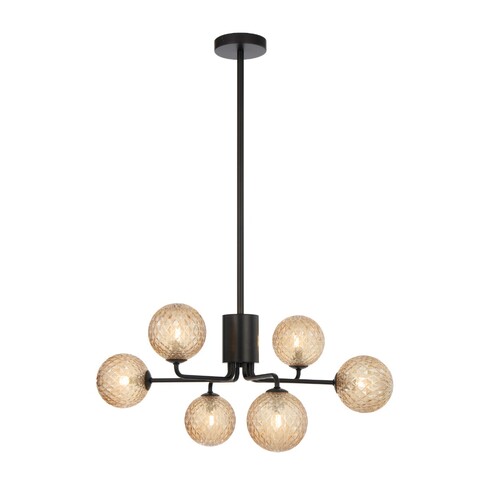 FELTON PE06BKFRT - 6 Light Pendant Black - Frost FELTON PE06BKFRT