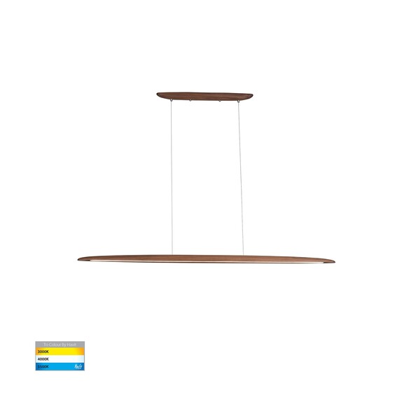 HV6010T - Noce Walnut Timber 1300mm Linear Pendant