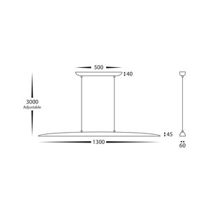HV6010T - Noce Walnut Timber 1300mm Linear PendantHV6010T 2