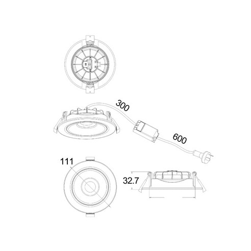 FIREFLY01A - LED Gimbal Dimmable Tri-CCT Recessed FIREFLY01A