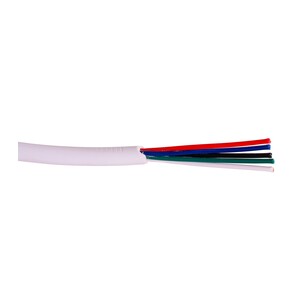 HV9992 - 5 Core RGBC or RGBW cable with White Outer HV9992