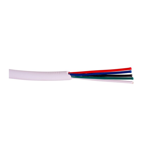 HV9992 - 5 Core RGBC or RGBW cable with White Outer Sheathing