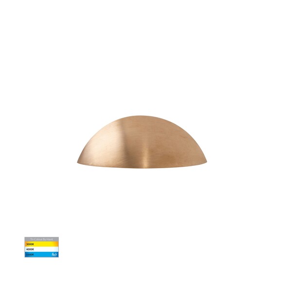 HV3251T-BR-12V - Curva Solid Brass LED Step Light