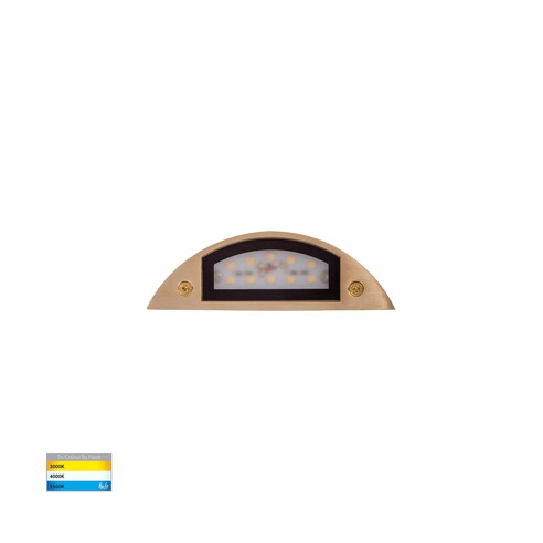 HV3251T-BR-12V - Curva Solid Brass LED Step LightHV3251T-BR-12V