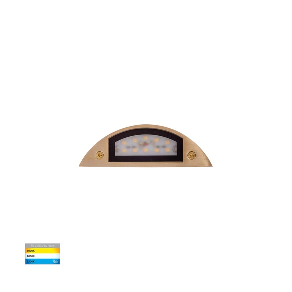 HV3251T-BR-12V - Curva Solid Brass LED Step LightHV3251T-BR-12V