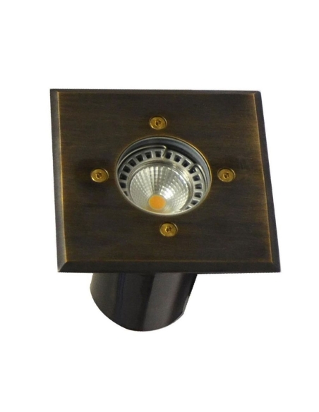 IGMLSQBR - MR16 Inground Up Lights IP67 (Square / Solid Brass Faceplate) - Ac External Control Gear Required Faceplate: Solid...