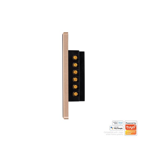 HV9220-4 - Wifi 4 Gang Black with Gold Trim Wall HV9220-4
