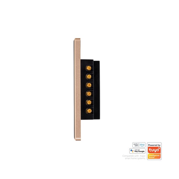 HV9220-4 - Wifi 4 Gang Black with Gold Trim Wall HV9220-4