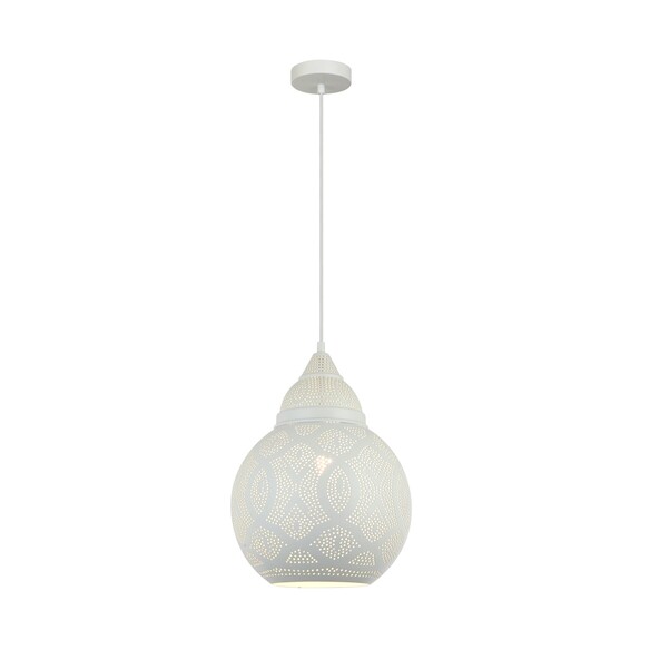 MARRAKESH06 - Bohemian Interior Bell Shape Pendant Lights - White