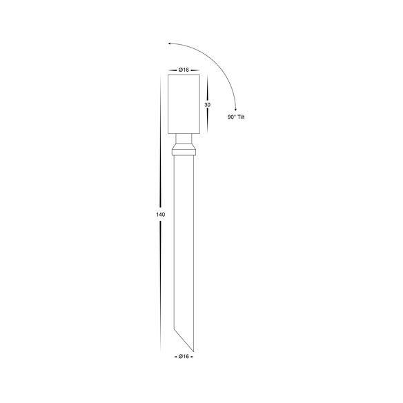 HV1433T-BLK - Spar Aluminium Black Spike or HV1433T-BLK