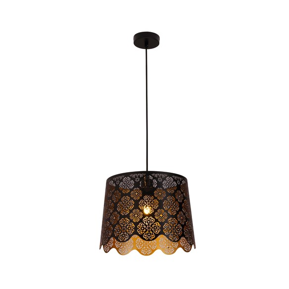 PENSHADE2 - Interior Slanted with Flower Pattern Laser Cut Pendant Lights - White